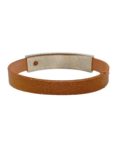 HERMES（エルメス）HERMES (エルメス) バングル シルバー×ブラウンの古着・服飾アイテム