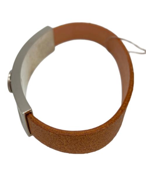 HERMES（エルメス）HERMES (エルメス) バングル シルバー×ブラウンの古着・服飾アイテム