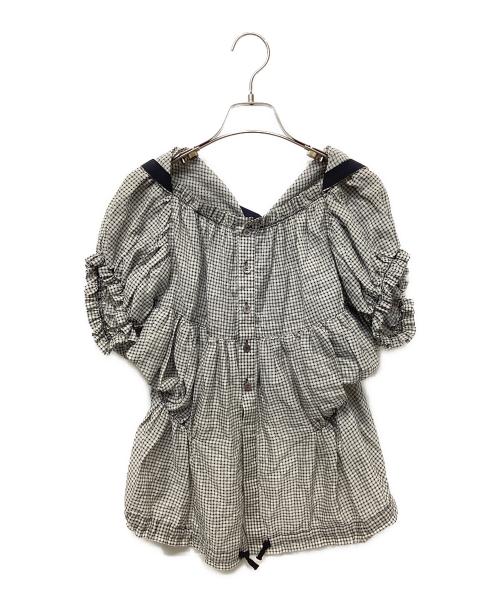 tricot COMME des GARCONS（トリココムデギャルソン）tricot COMME des GARCONS (トリココムデギャルソン) フリルブラウス ライトグレー サイズ:Ｍの古着・服飾アイテム