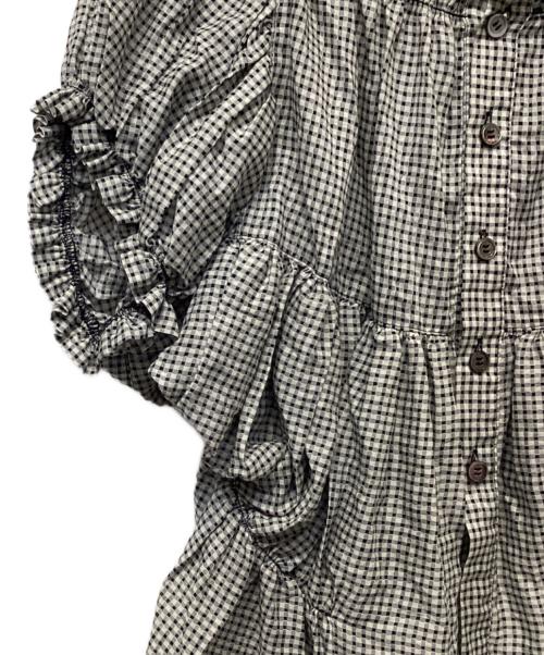 tricot COMME des GARCONS（トリココムデギャルソン）tricot COMME des GARCONS (トリココムデギャルソン) フリルブラウス ライトグレー サイズ:Ｍの古着・服飾アイテム
