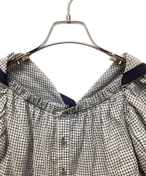 tricot COMME des GARCONS（トリココムデギャルソン）tricot COMME des GARCONS (トリココムデギャルソン) フリルブラウス ライトグレー サイズ:Ｍの古着・服飾アイテム