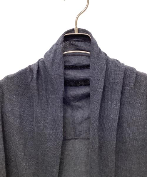 45R（フォーティファイブ・アール）45R (フォーティファイブ・アール) 二重羽織のギャザーブラウス ホワイト×ブルー サイズ:2の古着・服飾アイテム