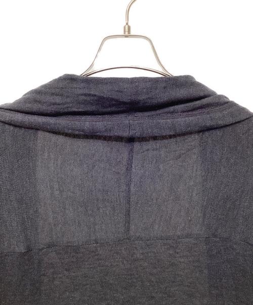 45R（フォーティファイブ・アール）45R (フォーティファイブ・アール) 二重羽織のギャザーブラウス ホワイト×ブルー サイズ:2の古着・服飾アイテム