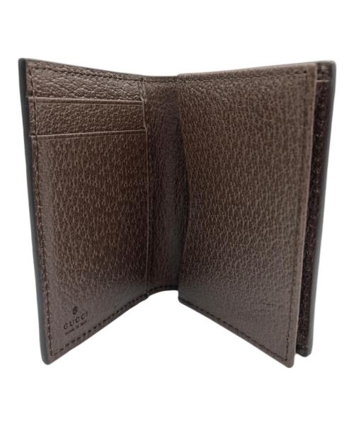 GUCCI（グッチ）GUCCI (グッチ) カードケース ベージュ×ブラウンの古着・服飾アイテム