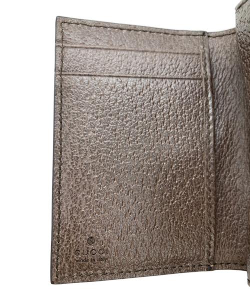 GUCCI（グッチ）GUCCI (グッチ) カードケース ベージュ×ブラウンの古着・服飾アイテム