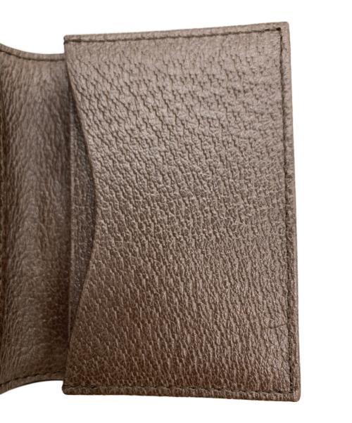 GUCCI（グッチ）GUCCI (グッチ) カードケース ベージュ×ブラウンの古着・服飾アイテム