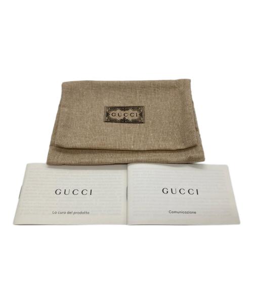 GUCCI（グッチ）GUCCI (グッチ) カードケース ベージュ×ブラウンの古着・服飾アイテム