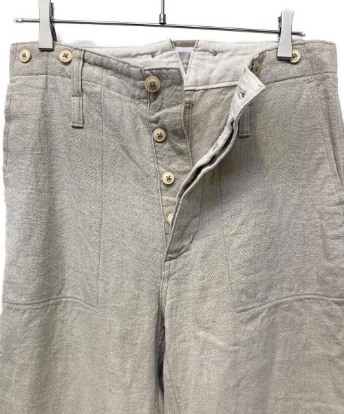 NIGEL CABOURN（ナイジェルケーボン）NIGEL CABOURN (ナイジェルケーボン) リネン ミリタリー ワーク パンツ アイボリー サイズ:81cm（Ｗ32）の古着・服飾アイテム