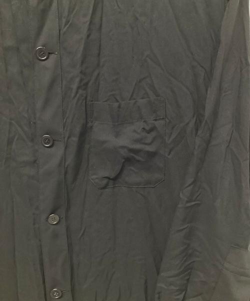 Yohji Yamamoto pour homme（ヨウジヤマモト プールオム）Yohji Yamamoto pour homme (ヨウジヤマモト プールオム) レギュラーカラーロングシャツ ブラック サイズ:3の古着・服飾アイテム