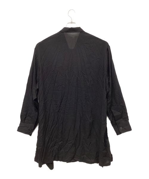 Yohji Yamamoto pour homme（ヨウジヤマモト プールオム）Yohji Yamamoto pour homme (ヨウジヤマモト プールオム) レギュラーカラーロングシャツ ブラック サイズ:3の古着・服飾アイテム