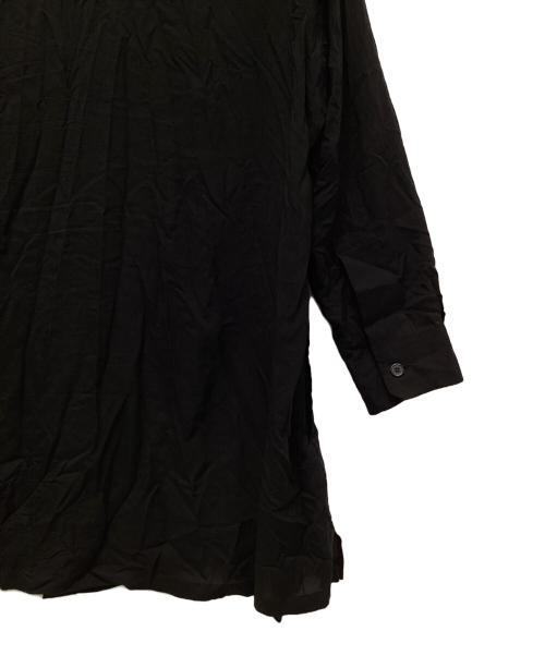 Yohji Yamamoto pour homme（ヨウジヤマモト プールオム）Yohji Yamamoto pour homme (ヨウジヤマモト プールオム) レギュラーカラーロングシャツ ブラック サイズ:3の古着・服飾アイテム