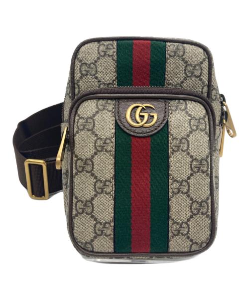 GUCCI（グッチ）GUCCI (グッチ) ボディバッグ GGスプリーム ブラウンの古着・服飾アイテム
