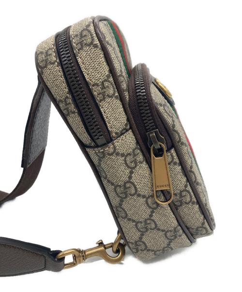 GUCCI（グッチ）GUCCI (グッチ) ボディバッグ GGスプリーム ブラウンの古着・服飾アイテム