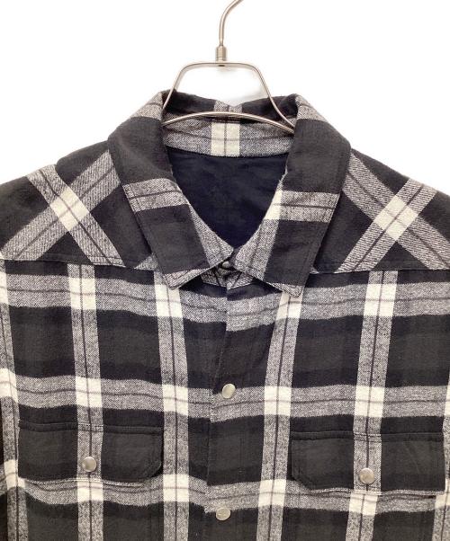 RICK OWENS（リックオウエンス）RICK OWENS (リックオウエンス) ノースリーブシャツ ブラック×ホワイト サイズ:50の古着・服飾アイテム