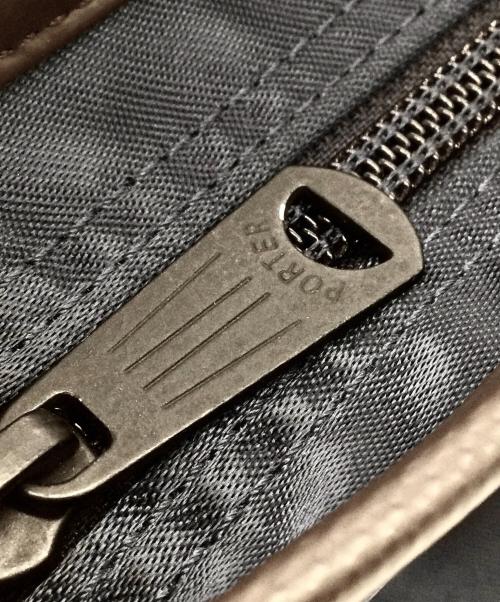 PORTER（ポーター）PORTER (ポーター) sac'sbar (サックスバー) ボディーバッグ ネイビー×ブラウンの古着・服飾アイテム