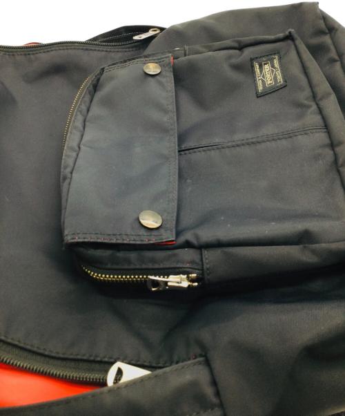 PORTER（ポーター）PORTER (ポーター) ILS (イル) リュック ブラック×レッドの古着・服飾アイテム