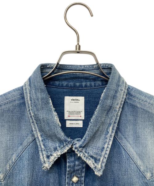 VISVIM（ビズビム）VISVIM (ビズビム) VISVIM（ビズビム）SOCIAL SCULPTURE SHIRT CRASH ネイビー サイズ:3の古着・服飾アイテム