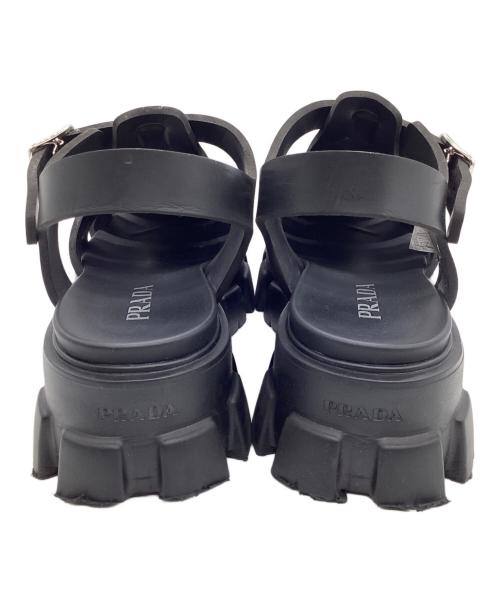PRADA（プラダ）PRADA (プラダ) モノリス ラバー サンダル ブラック サイズ:8の古着・服飾アイテム
