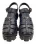 PRADA (プラダ) モノリス ラバー サンダル ブラック サイズ:8：55000円