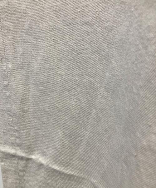 TRADE MARK（トレードマーク）TRADE MARK (トレードマーク) RECYCLED WASTE SUVIN COTTON YARN 11.5oz. DENIM 5POCKET WIDE PANTS ホワイト サイズ:Lの古着・服飾アイテム