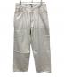 TRADE MARK（トレードマーク）の古着「RECYCLED WASTE SUVIN COTTON YARN 11.5oz. DENIM 5POCKET WIDE PANTS」｜ホワイト