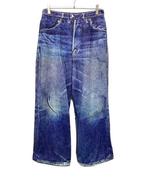 TALKING ABOUT THE ABSTRACTION（トーキング アバウト ジ アブストラクション）TALKING ABOUT THE ABSTRACTION (トーキング アバウト ジ アブストラクション) 別注 PRINT WIDE PT for ARKnets インディゴ サイズ:Ｌの古着・服飾アイテム