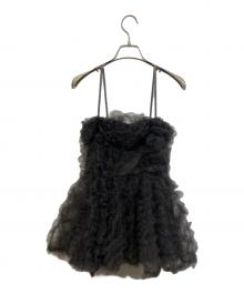 Snidel（スナイデル）の古着「チュール刺繍ベアペプラム」｜ダークグレー