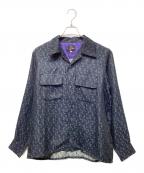 Needlesニードルズ）の古着「クレセント ジャガード クラシック シャツ」｜ネイビー
