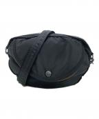 PORTERポーター）の古着「ハーフムーンショルダーバッグ」｜ブラック×オレンジ