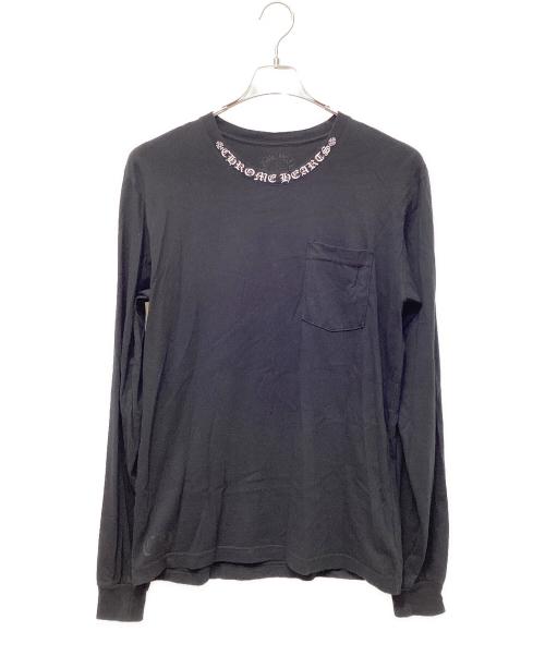 CHROME HEARTS（クロムハーツ）CHROME HEARTS (クロムハーツ) アームネックロゴTシャツ ブラック サイズ:Lの古着・服飾アイテム