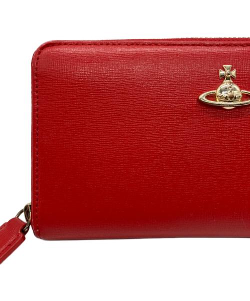Vivienne Westwood（ヴィヴィアンウエストウッド）Vivienne Westwood (ヴィヴィアンウエストウッド) ラウンドファスナー財布 レッドの古着・服飾アイテム
