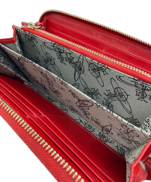 Vivienne Westwood（ヴィヴィアンウエストウッド）Vivienne Westwood (ヴィヴィアンウエストウッド) ラウンドファスナー財布 レッドの古着・服飾アイテム