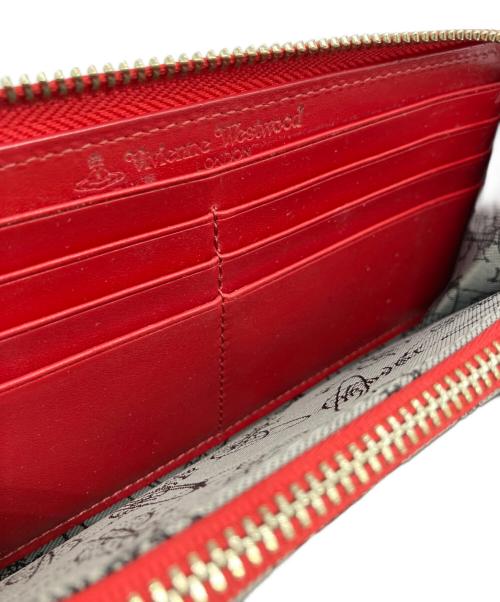 Vivienne Westwood（ヴィヴィアンウエストウッド）Vivienne Westwood (ヴィヴィアンウエストウッド) ラウンドファスナー財布 レッドの古着・服飾アイテム