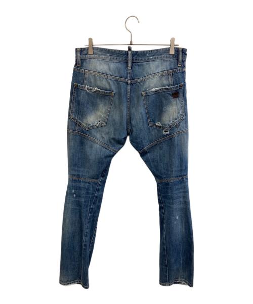 DSQUARED2（ディースクエアード）DSQUARED2 (ディースクエアード) ダメージ加工ジーンズ ブルー サイズ:48の古着・服飾アイテム