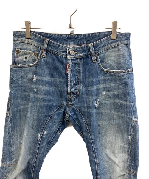 DSQUARED2（ディースクエアード）DSQUARED2 (ディースクエアード) ダメージ加工ジーンズ ブルー サイズ:48の古着・服飾アイテム