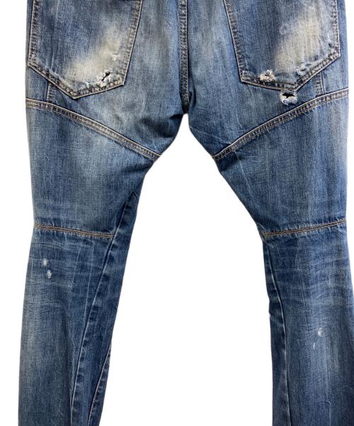 DSQUARED2（ディースクエアード）DSQUARED2 (ディースクエアード) ダメージ加工ジーンズ ブルー サイズ:48の古着・服飾アイテム