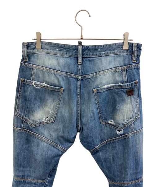 DSQUARED2（ディースクエアード）DSQUARED2 (ディースクエアード) ダメージ加工ジーンズ ブルー サイズ:48の古着・服飾アイテム