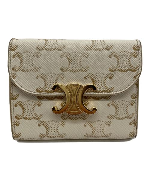 CELINE（セリーヌ）CELINE (セリーヌ) 3つ折り財布 ホワイトの古着・服飾アイテム