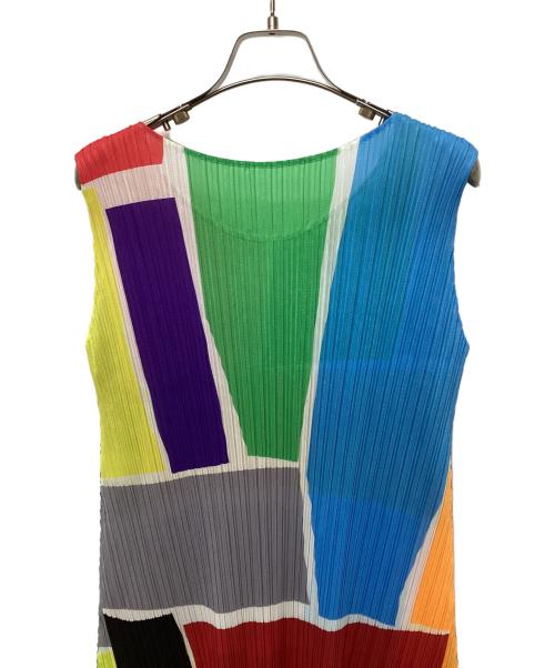 PLEATS PLEASE（プリーツプリーズ）PLEATS PLEASE (プリーツプリーズ) ノースリーブワンピース マルチカラー サイズ:2の古着・服飾アイテム