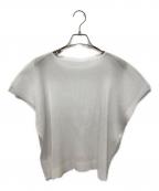 PLEATS PLEASEプリーツプリーズ）の古着「ノースリーブカットソー」｜ホワイト