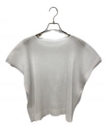 PLEATS PLEASE（プリーツプリーズ）の古着「ノースリーブカットソー」｜ホワイト