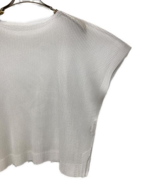 PLEATS PLEASE（プリーツプリーズ）PLEATS PLEASE (プリーツプリーズ) ノースリーブカットソー ホワイト サイズ:3の古着・服飾アイテム