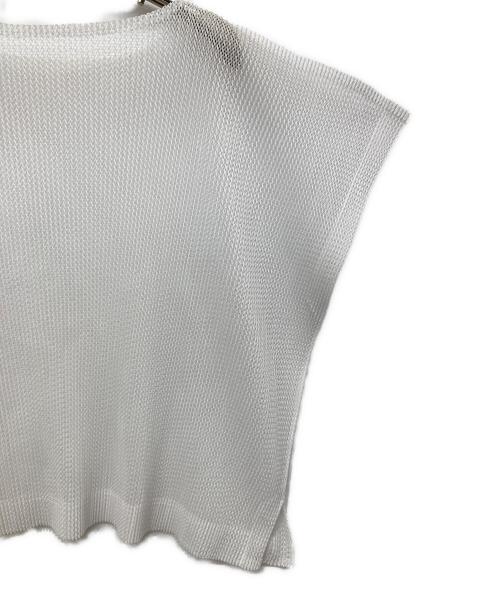 PLEATS PLEASE（プリーツプリーズ）PLEATS PLEASE (プリーツプリーズ) ノースリーブカットソー ホワイト サイズ:3の古着・服飾アイテム