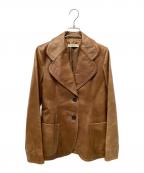 PRADAプラダ）の古着「2Bレザージャケット」｜ブラウン