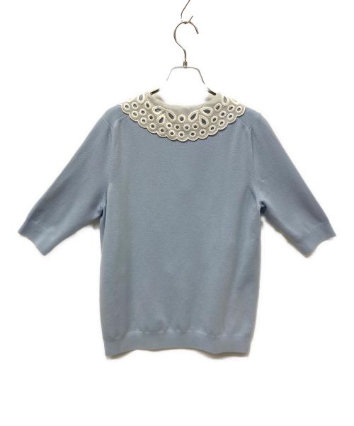 LOUIS VUITTON（ルイ ヴィトン）LOUIS VUITTON (ルイ ヴィトン) 半袖ニット ブルー サイズ:XSの古着・服飾アイテム