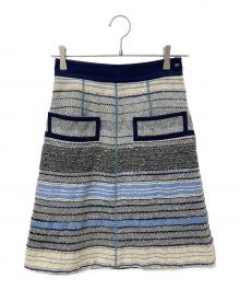 LOUIS VUITTON（ルイ ヴィトン）の古着「ツイードスカート」｜ブルー