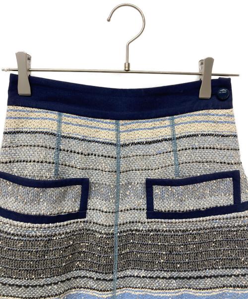 LOUIS VUITTON（ルイ ヴィトン）LOUIS VUITTON (ルイ ヴィトン) ツイードスカート ブルー サイズ:34の古着・服飾アイテム