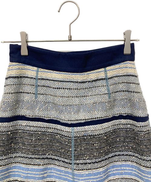 LOUIS VUITTON（ルイ ヴィトン）LOUIS VUITTON (ルイ ヴィトン) ツイードスカート ブルー サイズ:34の古着・服飾アイテム