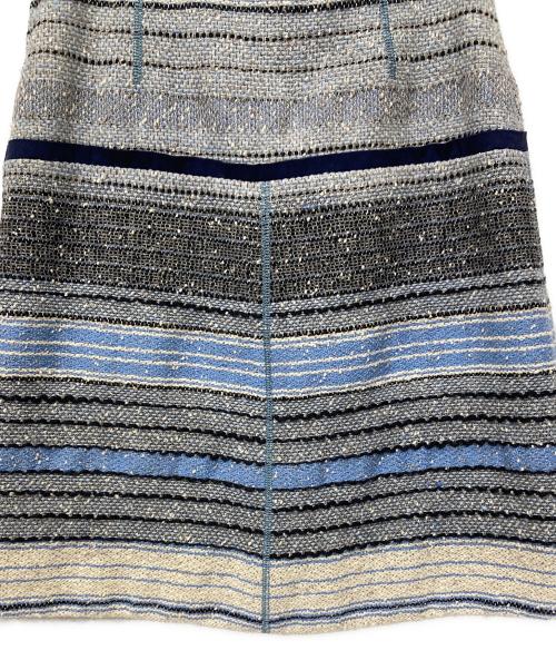 LOUIS VUITTON（ルイ ヴィトン）LOUIS VUITTON (ルイ ヴィトン) ツイードスカート ブルー サイズ:34の古着・服飾アイテム