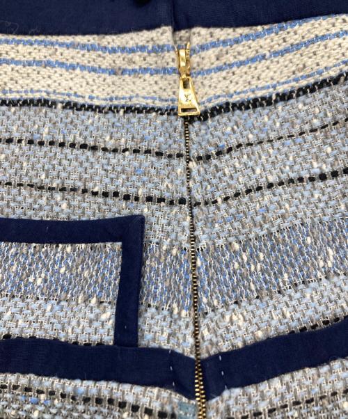 LOUIS VUITTON（ルイ ヴィトン）LOUIS VUITTON (ルイ ヴィトン) ツイードスカート ブルー サイズ:34の古着・服飾アイテム